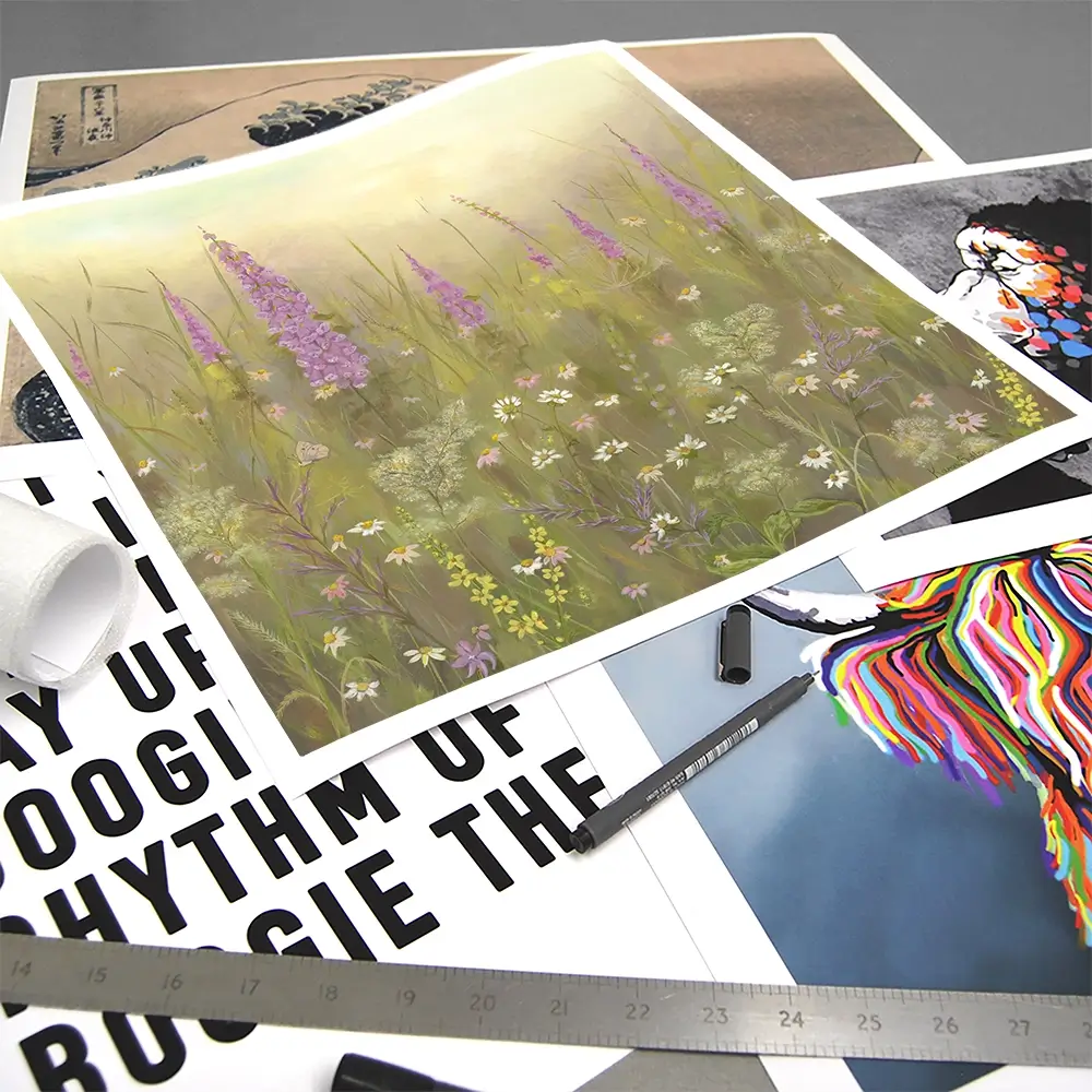 Foxglove Meadow Square Art Print Foxglove Meadow Square Art Print wall art product Karen Sutton