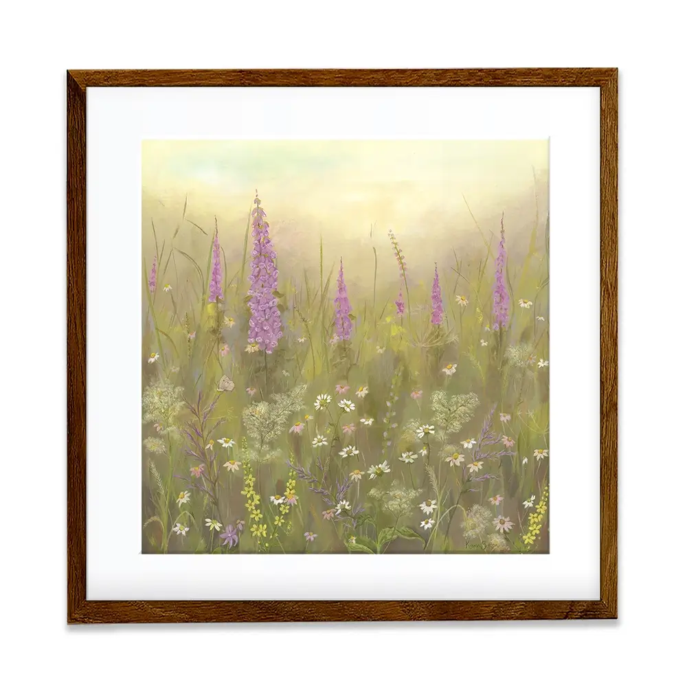 Foxglove Meadow Square Framed Art Print Foxglove Meadow Square Framed Art Print wall art product Karen Sutton