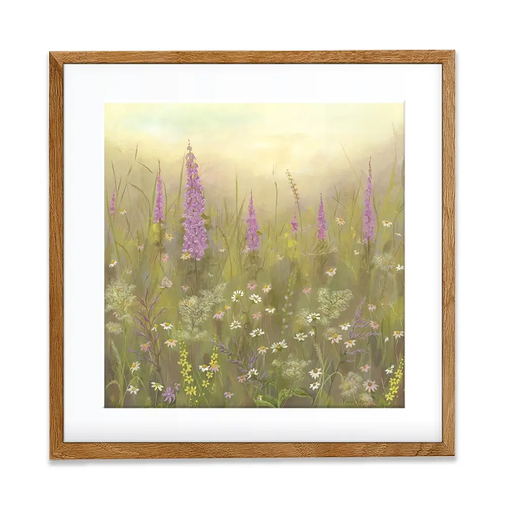 Foxglove Meadow Square Framed Art Print Foxglove Meadow Square Framed Art Print wall art product Karen Sutton