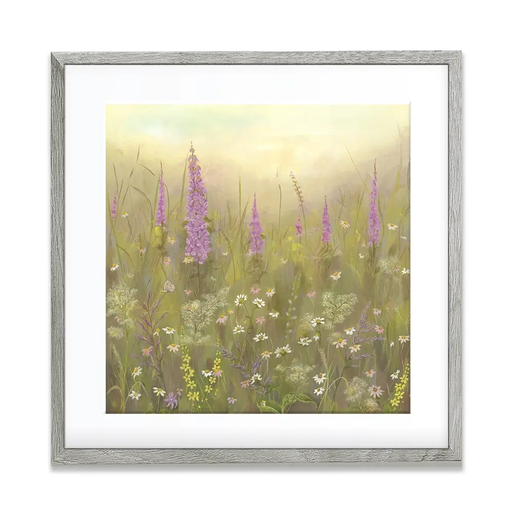 Foxglove Meadow Square Framed Art Print Foxglove Meadow Square Framed Art Print wall art product Karen Sutton