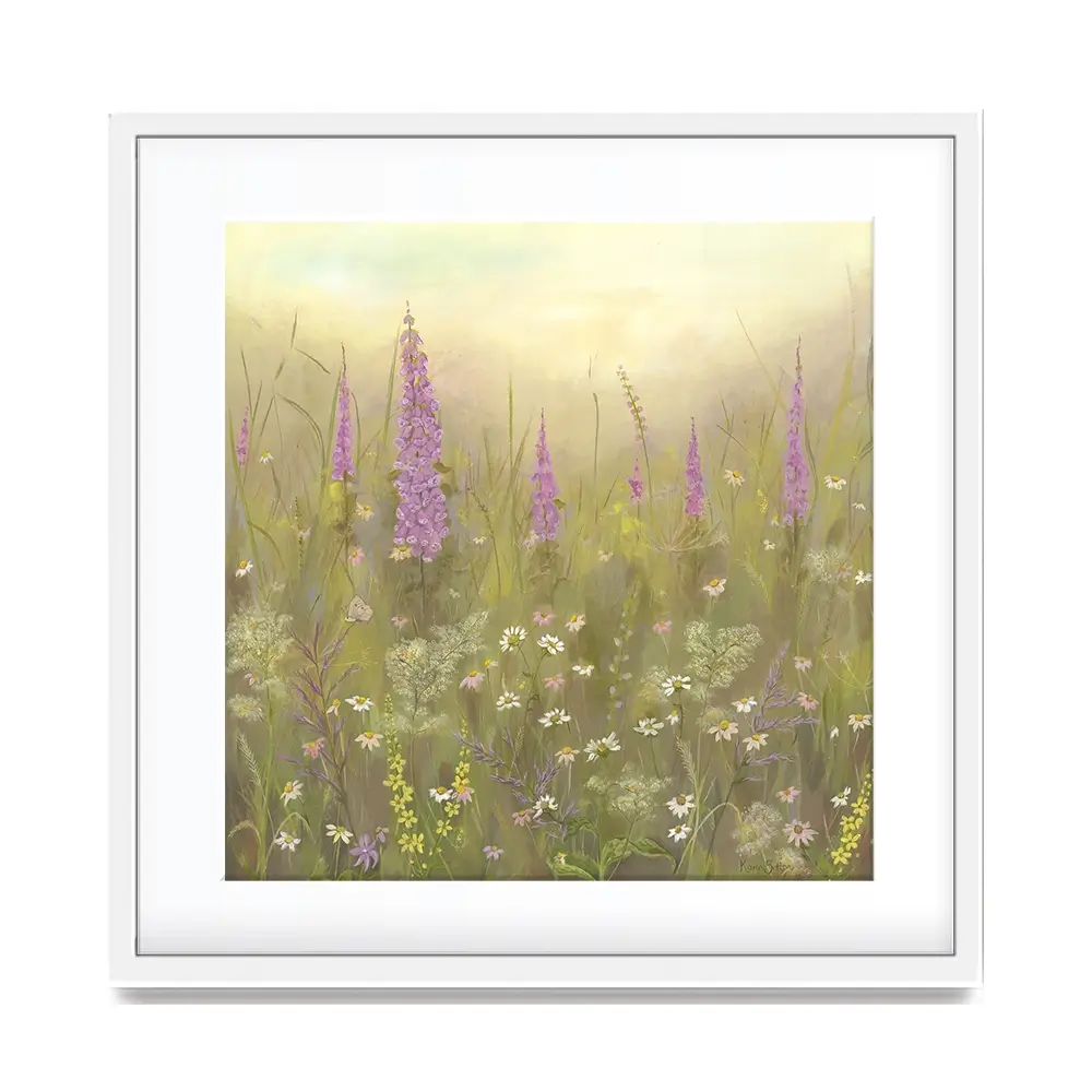Foxglove Meadow Square Framed Art Print Foxglove Meadow Square Framed Art Print wall art product Karen Sutton