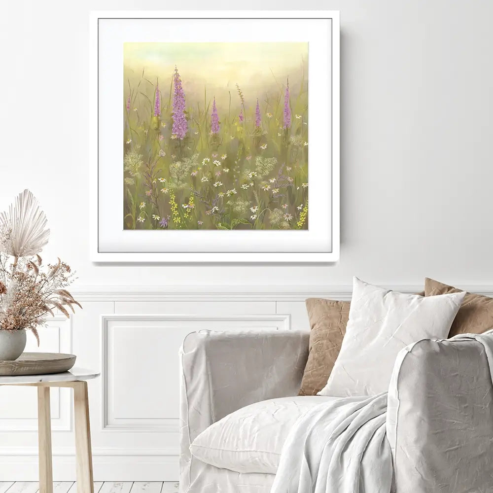 Foxglove Meadow Square Framed Art Print Foxglove Meadow Square Framed Art Print wall art product Karen Sutton