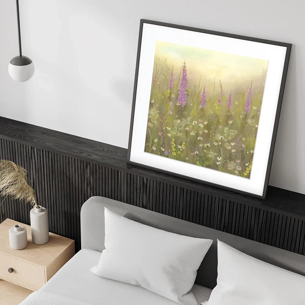 Foxglove Meadow Square Framed Art Print Foxglove Meadow Square Framed Art Print wall art product Karen Sutton