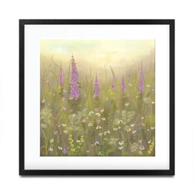 Foxglove Meadow Square Framed Art Print Foxglove Meadow Square Framed Art Print wall art product Karen Sutton