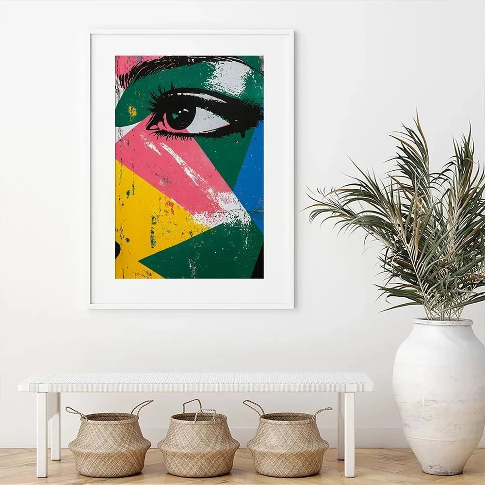 Fractal Eyes Framed Art Print Fractal Eyes Framed Art Print wall art product Walker Noble