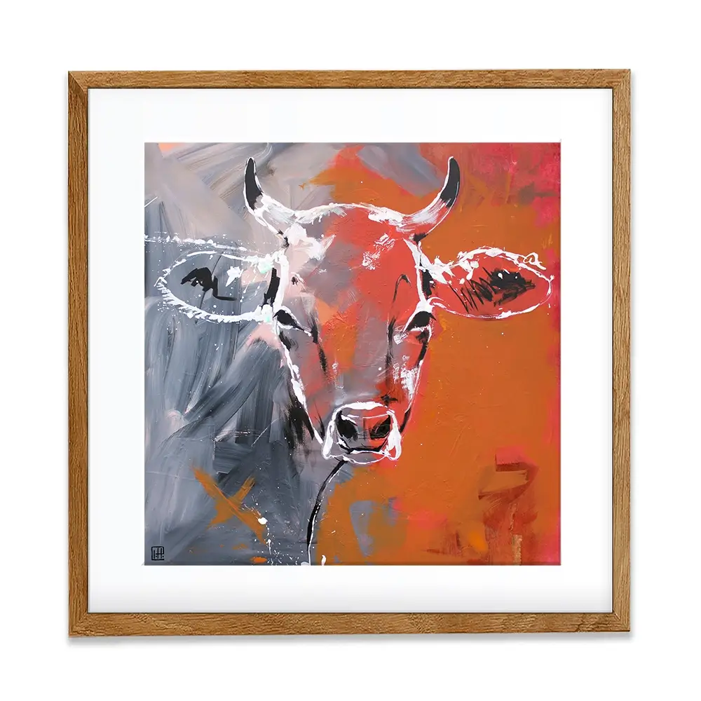 Free Cow Square Framed Art Print Free Cow Square Framed Art Print wall art product Studio Paint-Ing