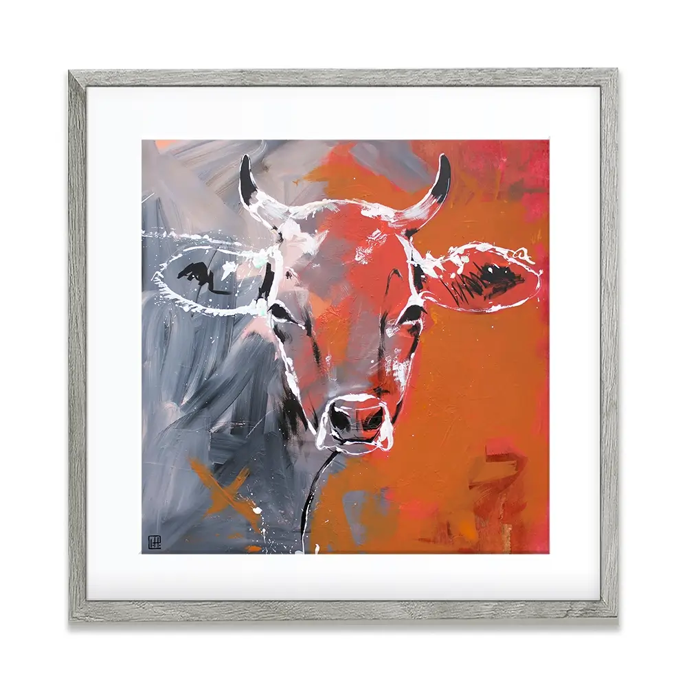 Free Cow Square Framed Art Print Free Cow Square Framed Art Print wall art product Studio Paint-Ing