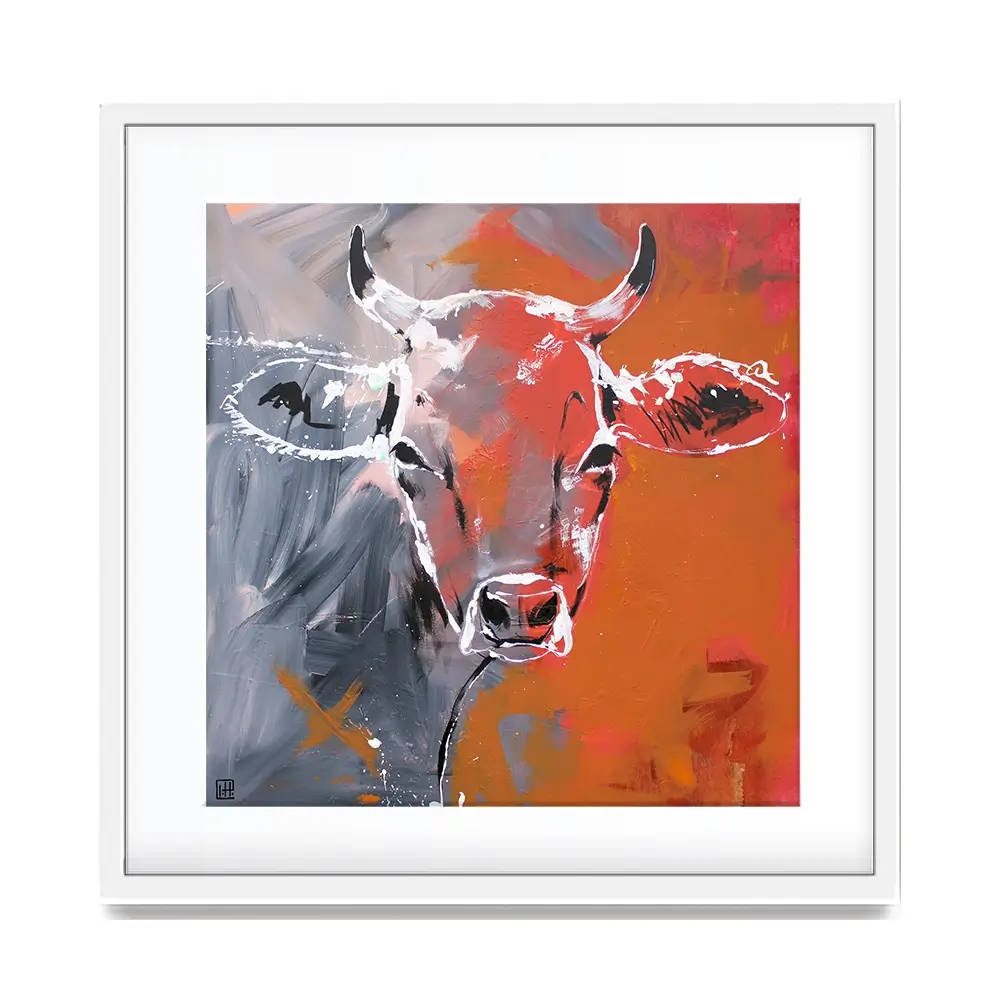 Free Cow Square Framed Art Print Free Cow Square Framed Art Print wall art product Studio Paint-Ing