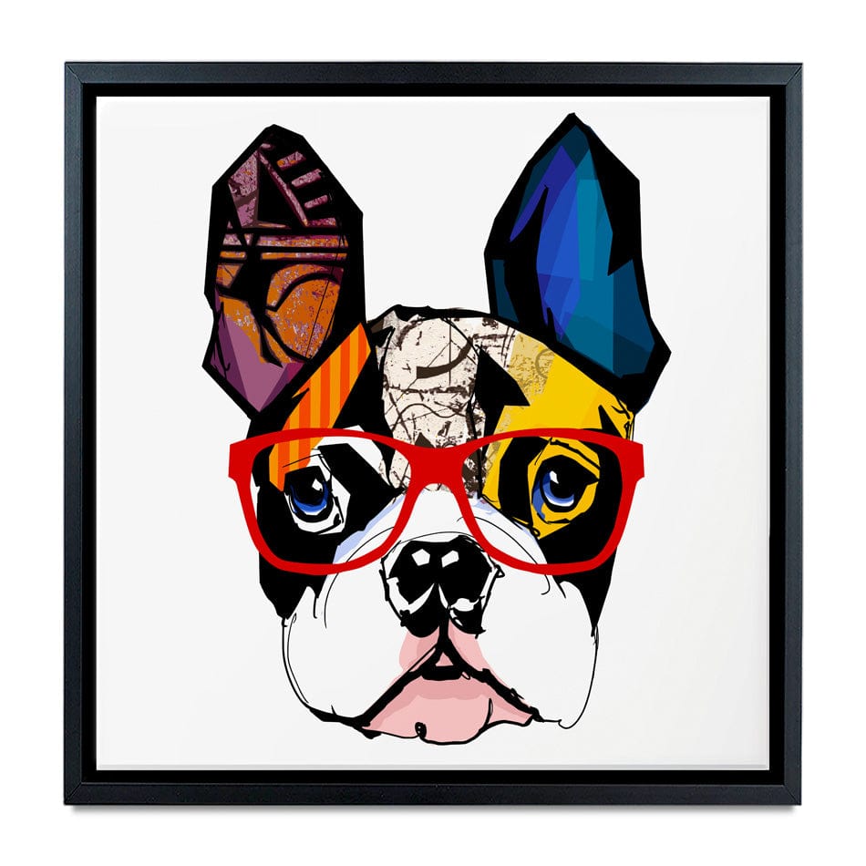 French Bulldog Wearing Glasses Canvas Print wall art product isaxar / Shutterstock
