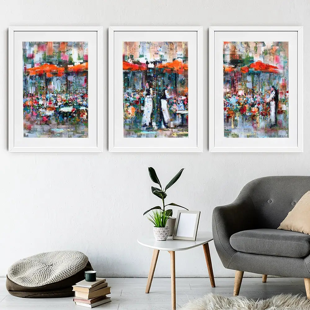 French Terras Framed Art Print Trio French Terras Framed Art Print Trio wall art product Studio Paint-Ing