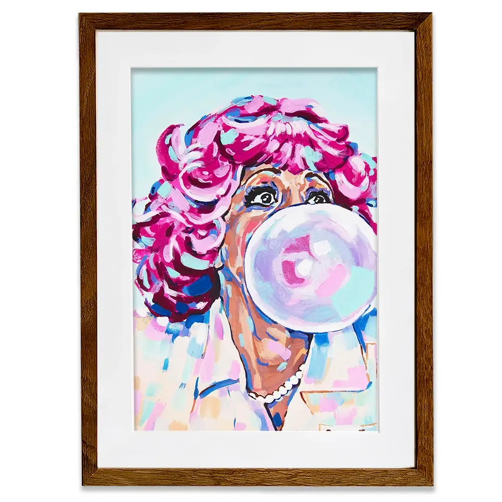 Frenchie Grease Framed Art Print Frenchie Grease Framed Art Print wall art product Juliet Stockton