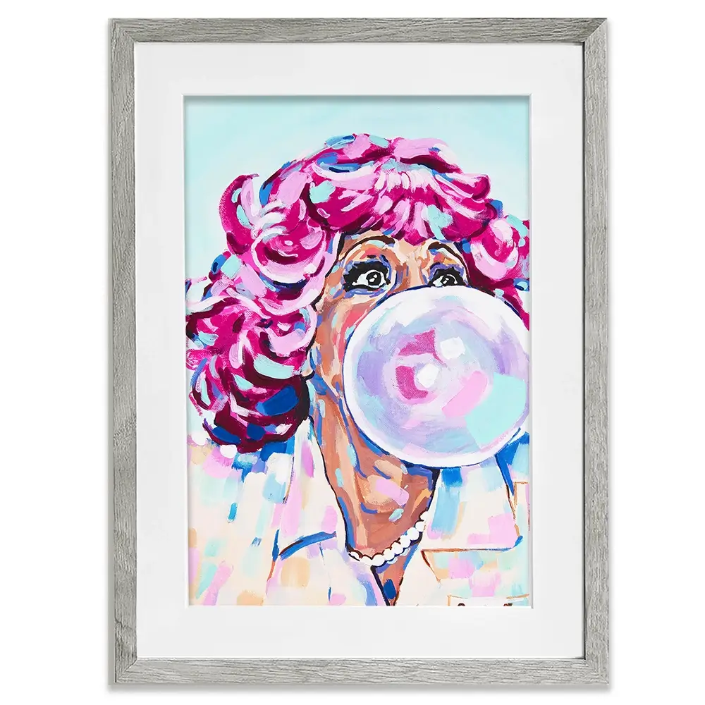 Frenchie Grease Framed Art Print Frenchie Grease Framed Art Print wall art product Juliet Stockton