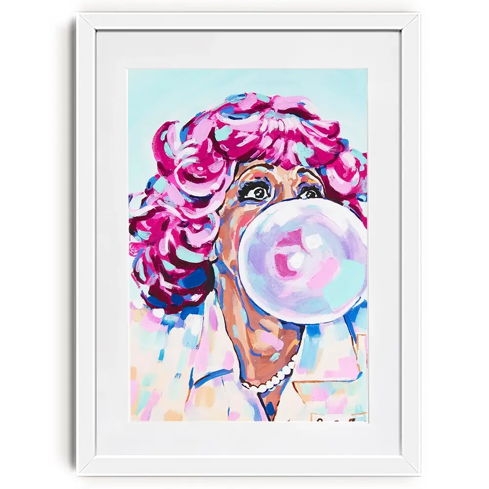 Frenchie Grease Framed Art Print Frenchie Grease Framed Art Print wall art product Juliet Stockton