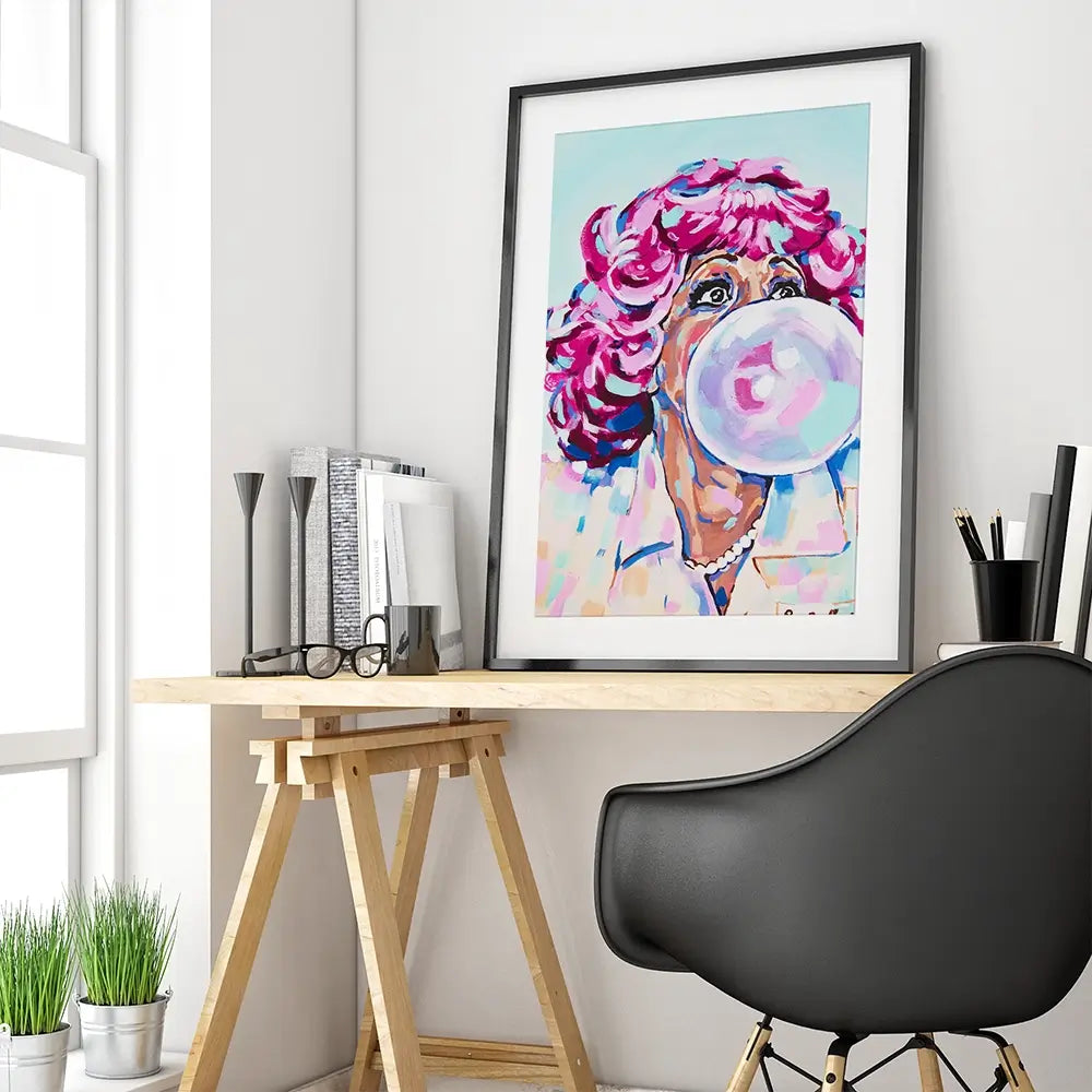 Frenchie Grease Framed Art Print Frenchie Grease Framed Art Print wall art product Juliet Stockton