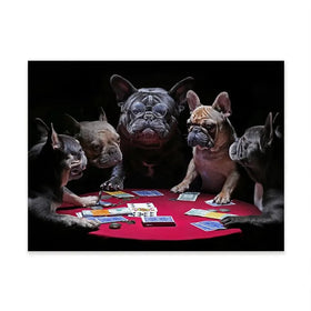 Frenchies Playing Poker Canvas Print Frenchies Playing Poker Canvas Print wall art product Alexander Sviridov / Shutterstock