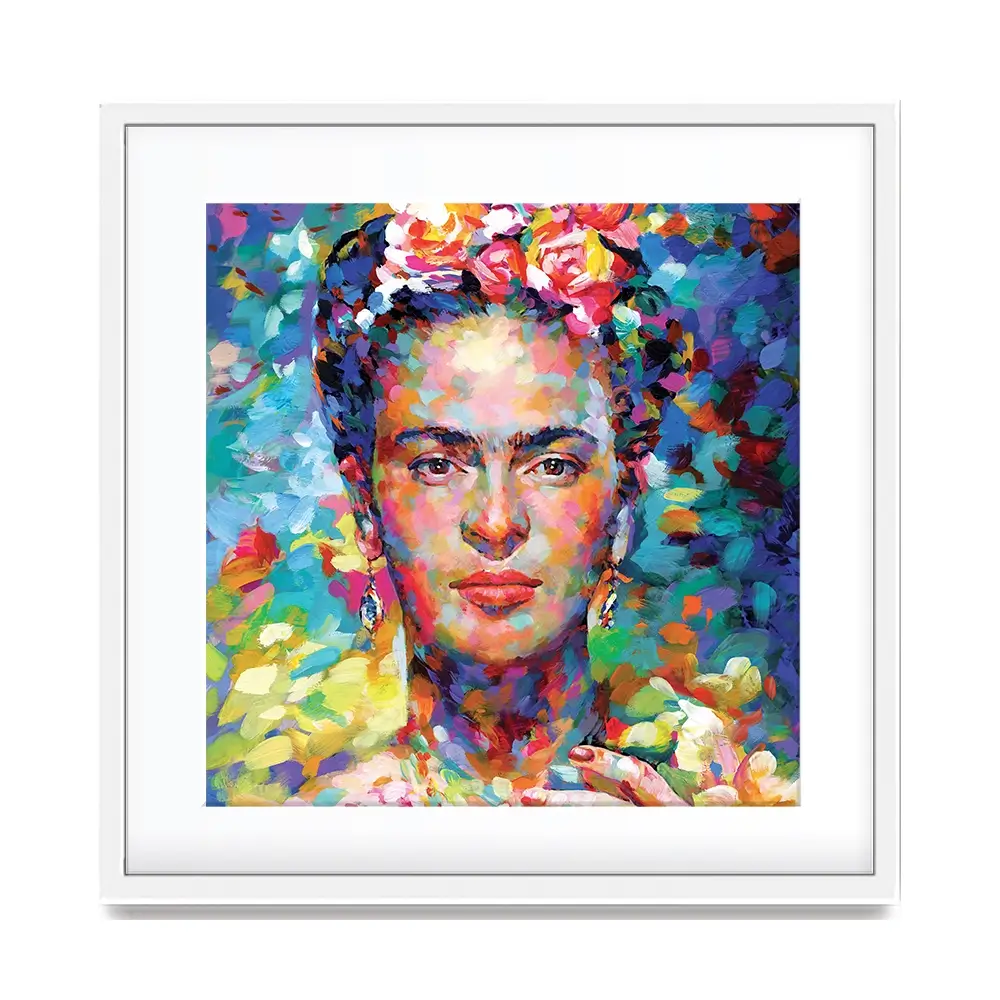 Frida Square Framed Art Print Frida Square Framed Art Print wall art product Leon Devenice