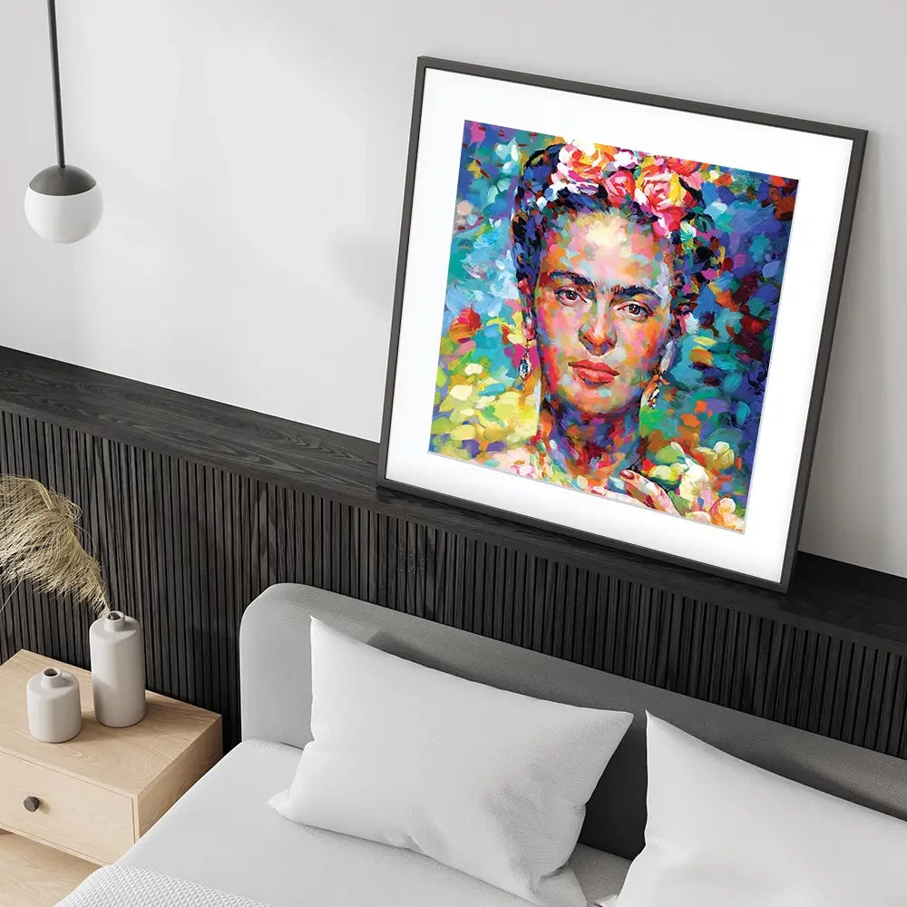 Frida Square Framed Art Print Frida Square Framed Art Print wall art product Leon Devenice