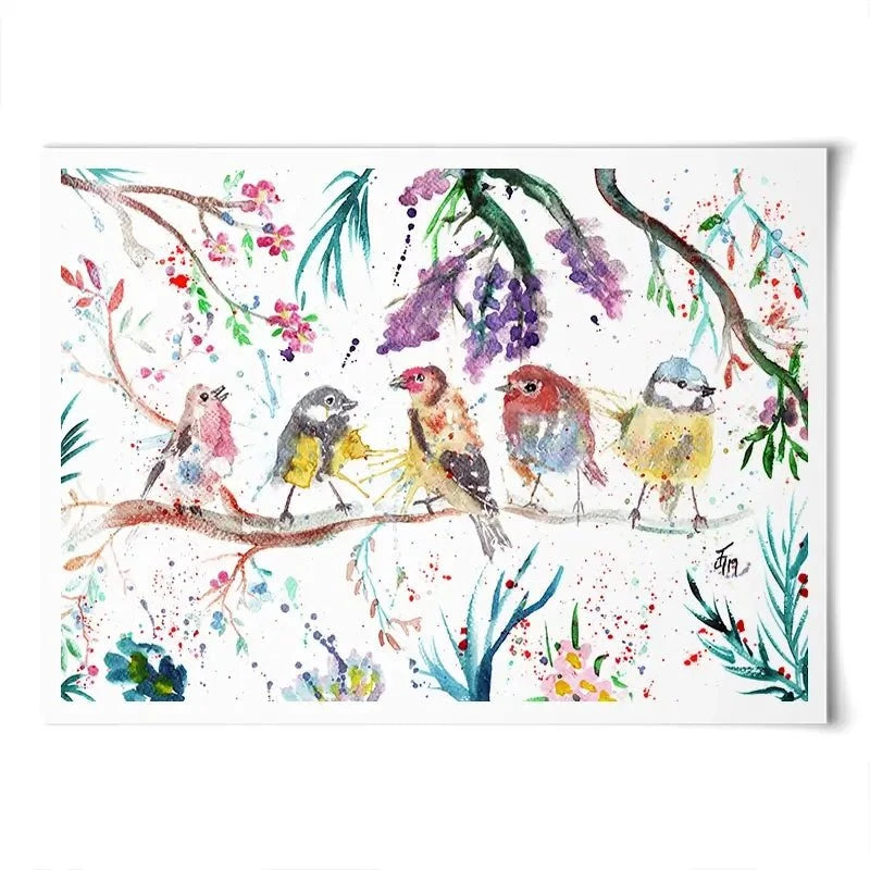 Friendly Birds Art Print Friendly Birds Art Print wall art product Jamie Taylor