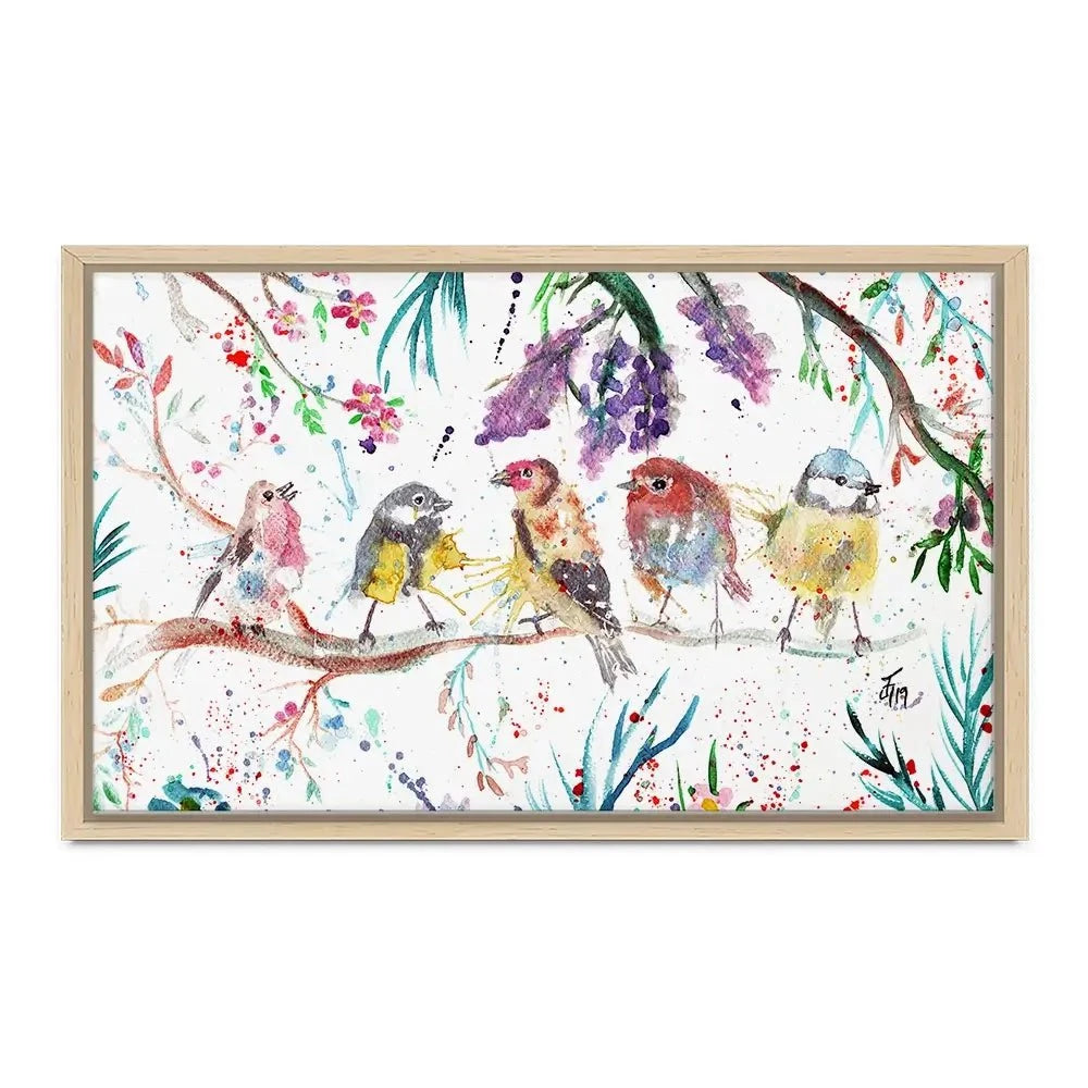 Friendly Birds Canvas Print Friendly Birds Canvas Print wall art product Jamie Taylor