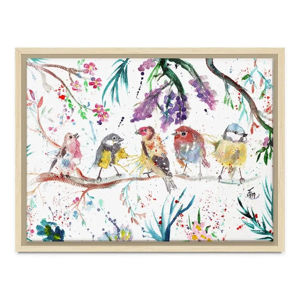 Friendly Birds Canvas Print Friendly Birds Canvas Print wall art product Jamie Taylor