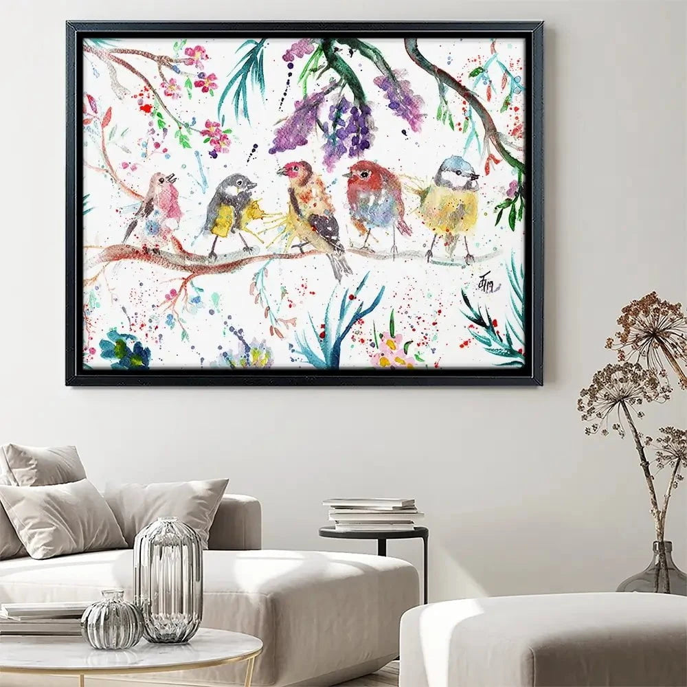 Friendly Birds Canvas Print Friendly Birds Canvas Print wall art product Jamie Taylor