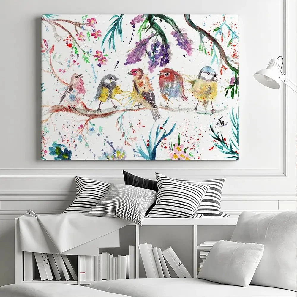 Friendly Birds Canvas Print Friendly Birds Canvas Print wall art product Jamie Taylor