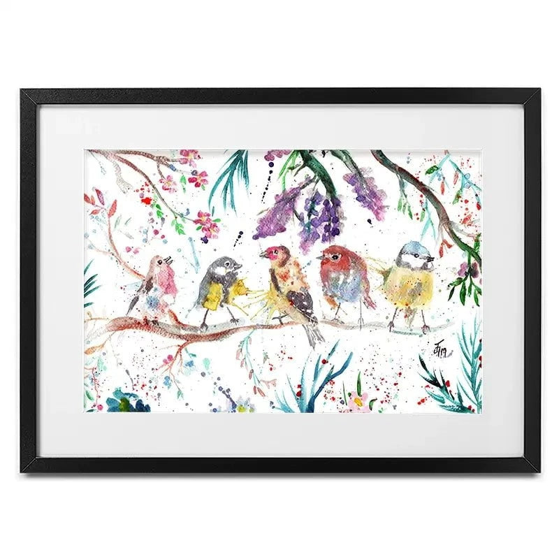 Friendly Birds Framed Art Print Friendly Birds Framed Art Print wall art product Jamie Taylor