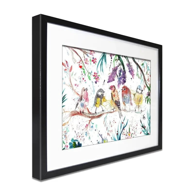 Friendly Birds Framed Art Print Friendly Birds Framed Art Print wall art product Jamie Taylor