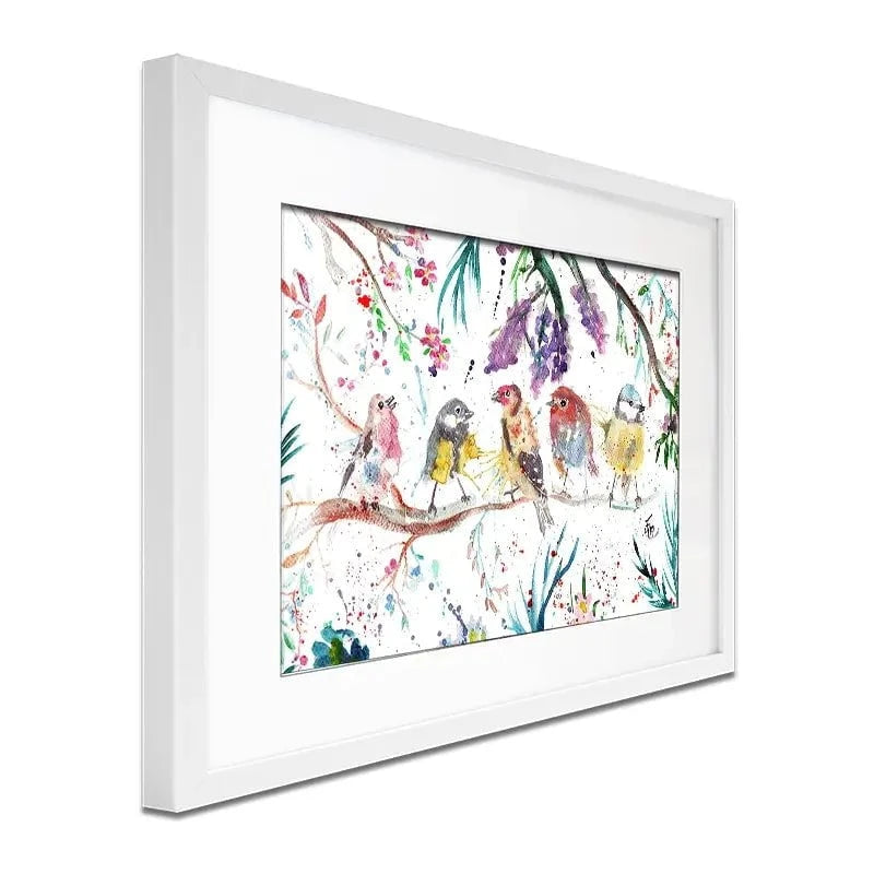 Friendly Birds Framed Art Print Friendly Birds Framed Art Print wall art product Jamie Taylor