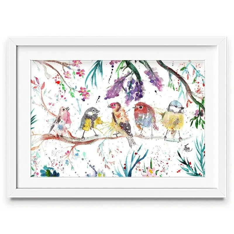 Friendly Birds Framed Art Print Friendly Birds Framed Art Print wall art product Jamie Taylor
