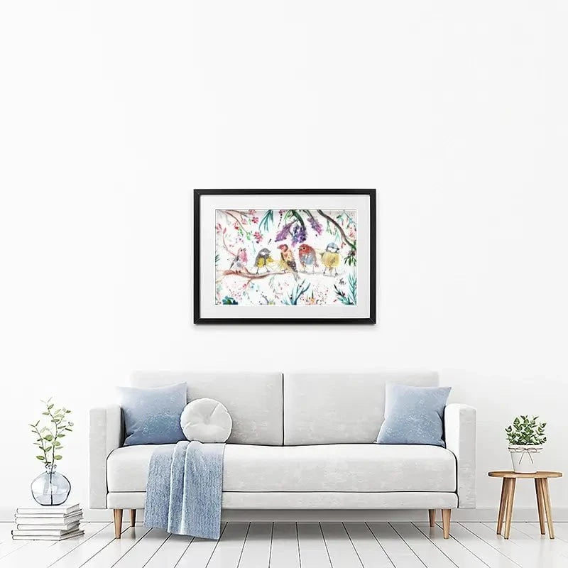 Friendly Birds Framed Art Print Friendly Birds Framed Art Print wall art product Jamie Taylor
