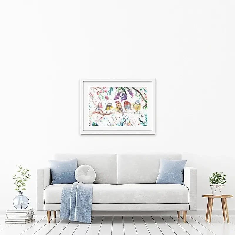 Friendly Birds Framed Art Print Friendly Birds Framed Art Print wall art product Jamie Taylor