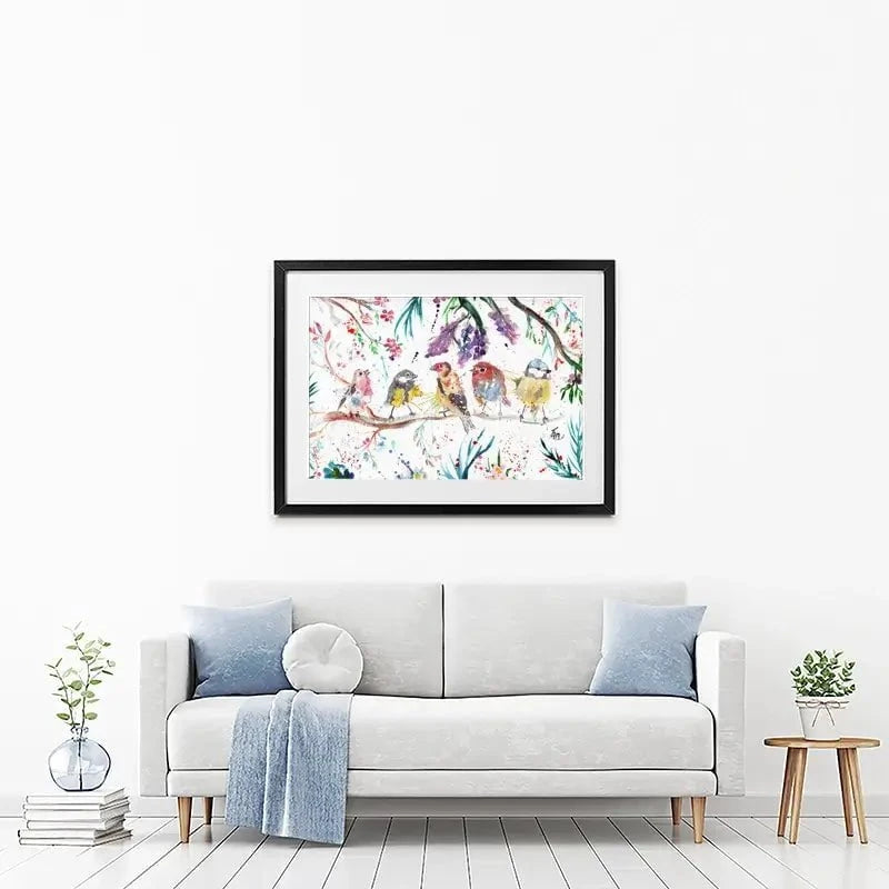 Friendly Birds Framed Art Print Friendly Birds Framed Art Print wall art product Jamie Taylor