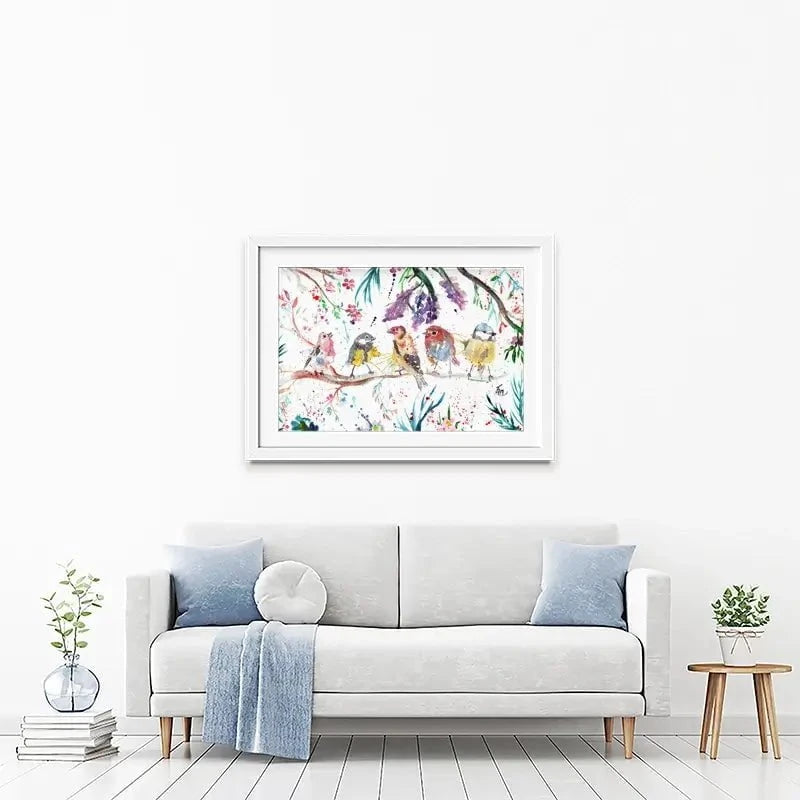Friendly Birds Framed Art Print Friendly Birds Framed Art Print wall art product Jamie Taylor