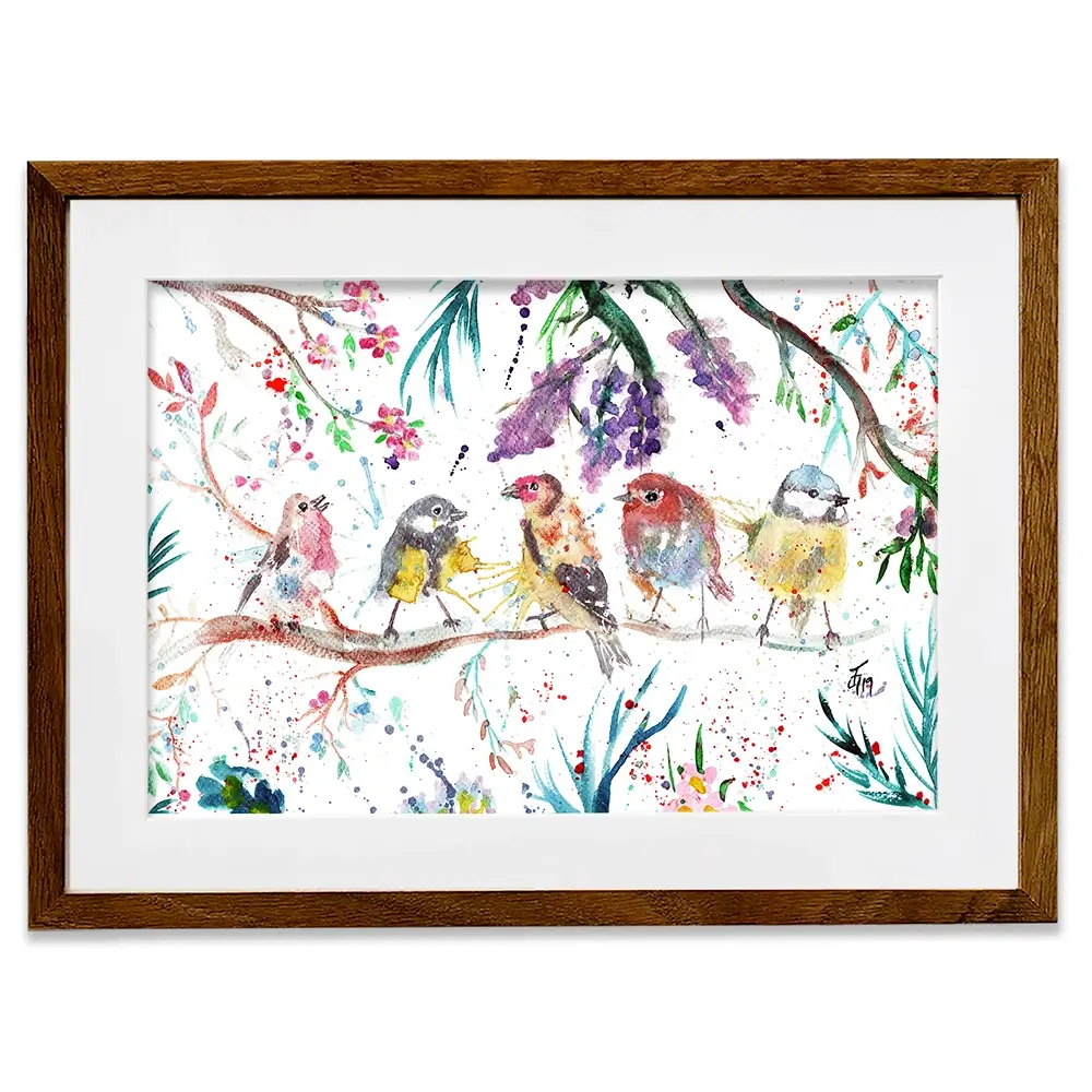 Friendly Birds Framed Art Print Friendly Birds Framed Art Print wall art product Jamie Taylor