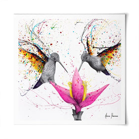Friendship Hummingbirds Square Art Print Friendship Hummingbirds Square Art Print wall art product Ashvin Harrison