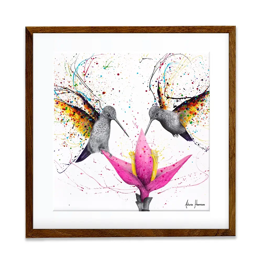 Friendship Hummingbirds Square Framed Art Print Friendship Hummingbirds Square Framed Art Print wall art product Ashvin Harrison