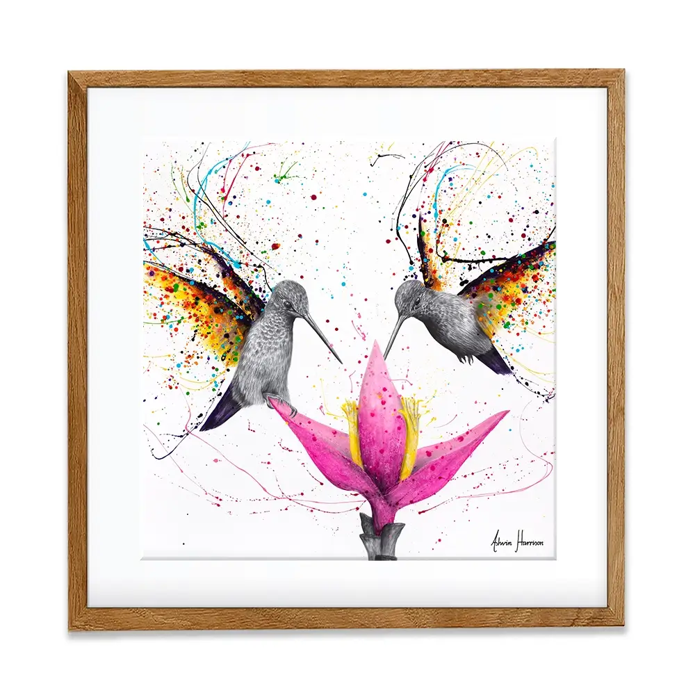 Friendship Hummingbirds Square Framed Art Print Friendship Hummingbirds Square Framed Art Print wall art product Ashvin Harrison