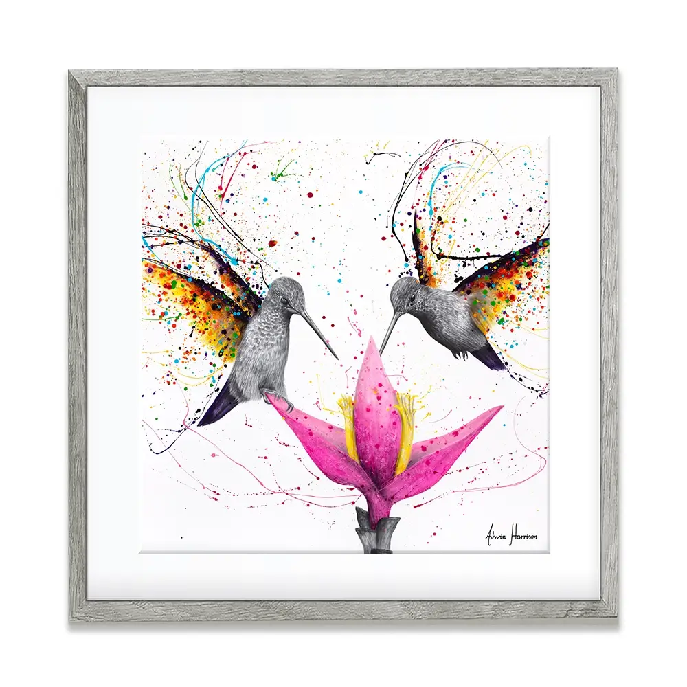Friendship Hummingbirds Square Framed Art Print Friendship Hummingbirds Square Framed Art Print wall art product Ashvin Harrison