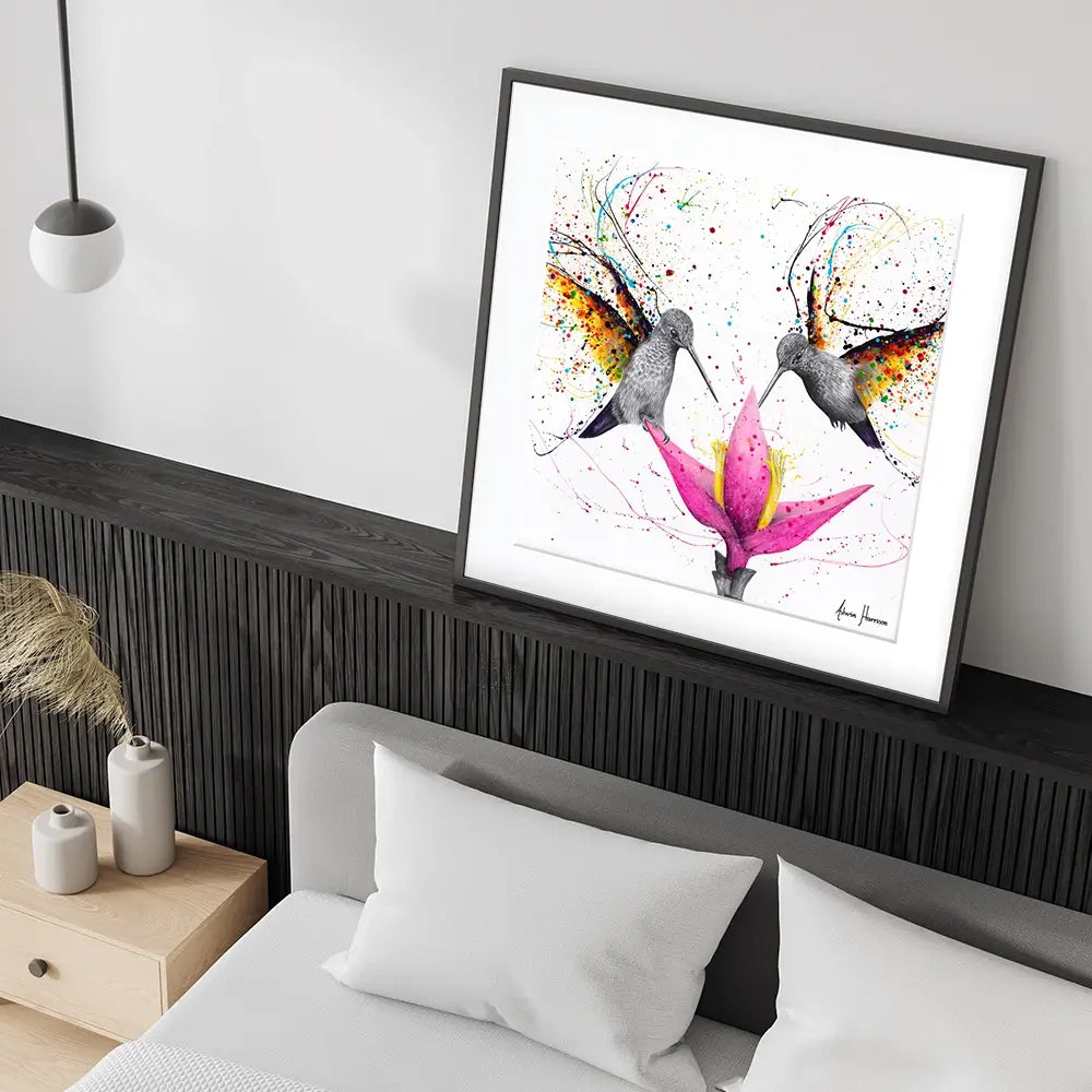 Friendship Hummingbirds Square Framed Art Print Friendship Hummingbirds Square Framed Art Print wall art product Ashvin Harrison