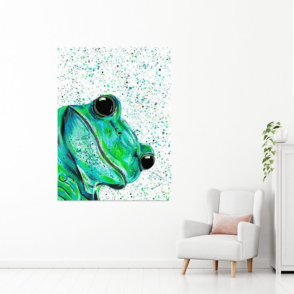 Frog Monty Canvas Print wall art product Emma LC Art