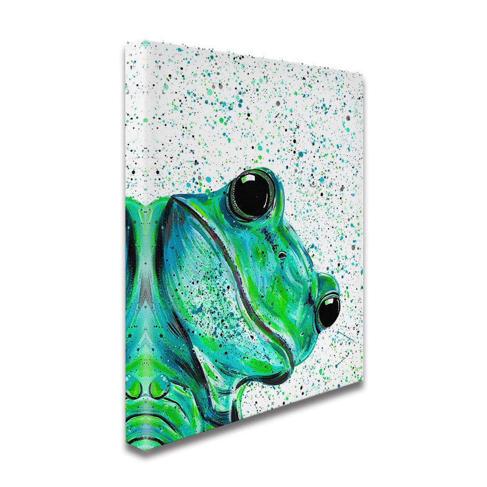 Frog Monty Canvas Print wall art product Emma LC Art