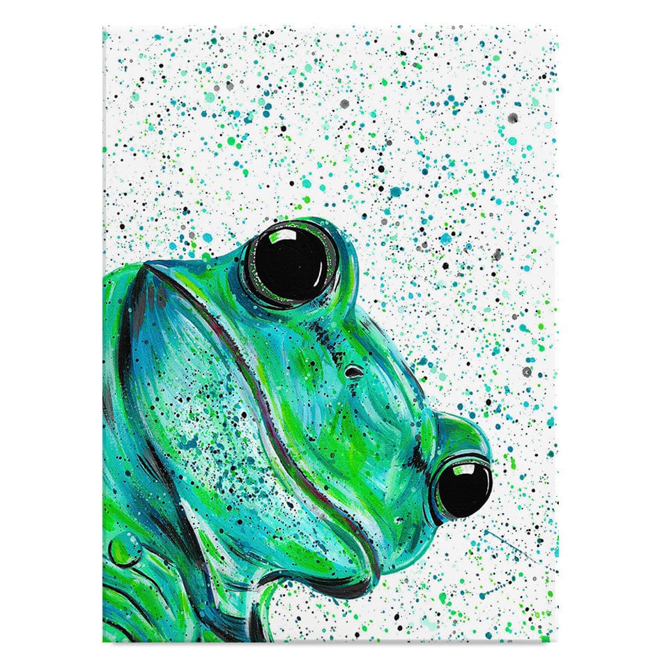 Frog Monty Canvas Print wall art product Emma LC Art