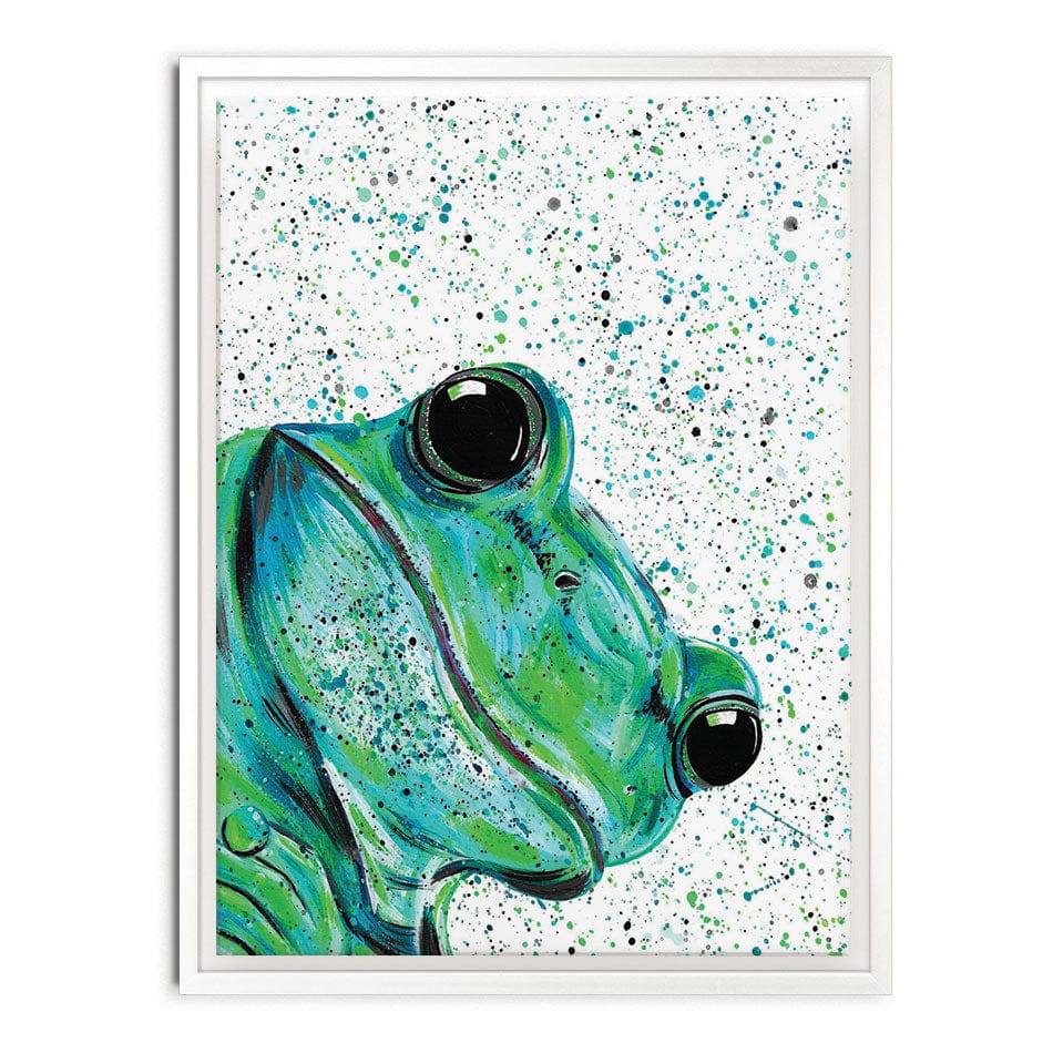Frog Monty Canvas Print wall art product Emma LC Art