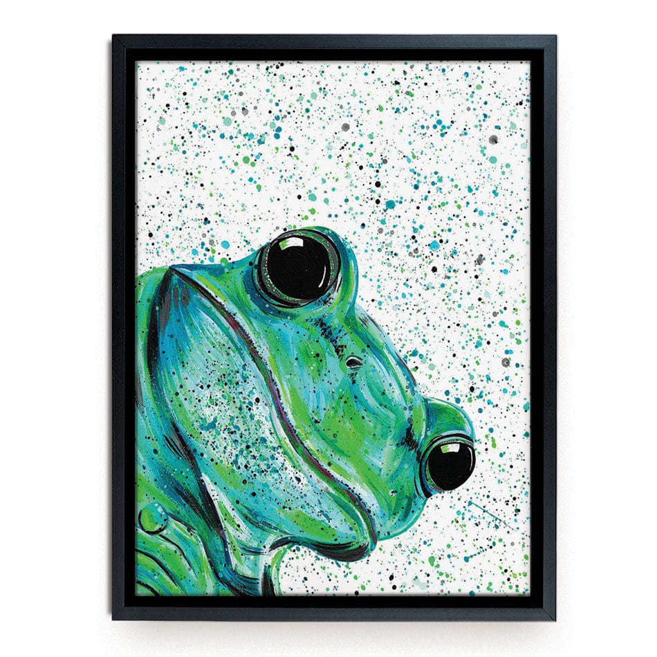 Frog Monty Canvas Print wall art product Emma LC Art