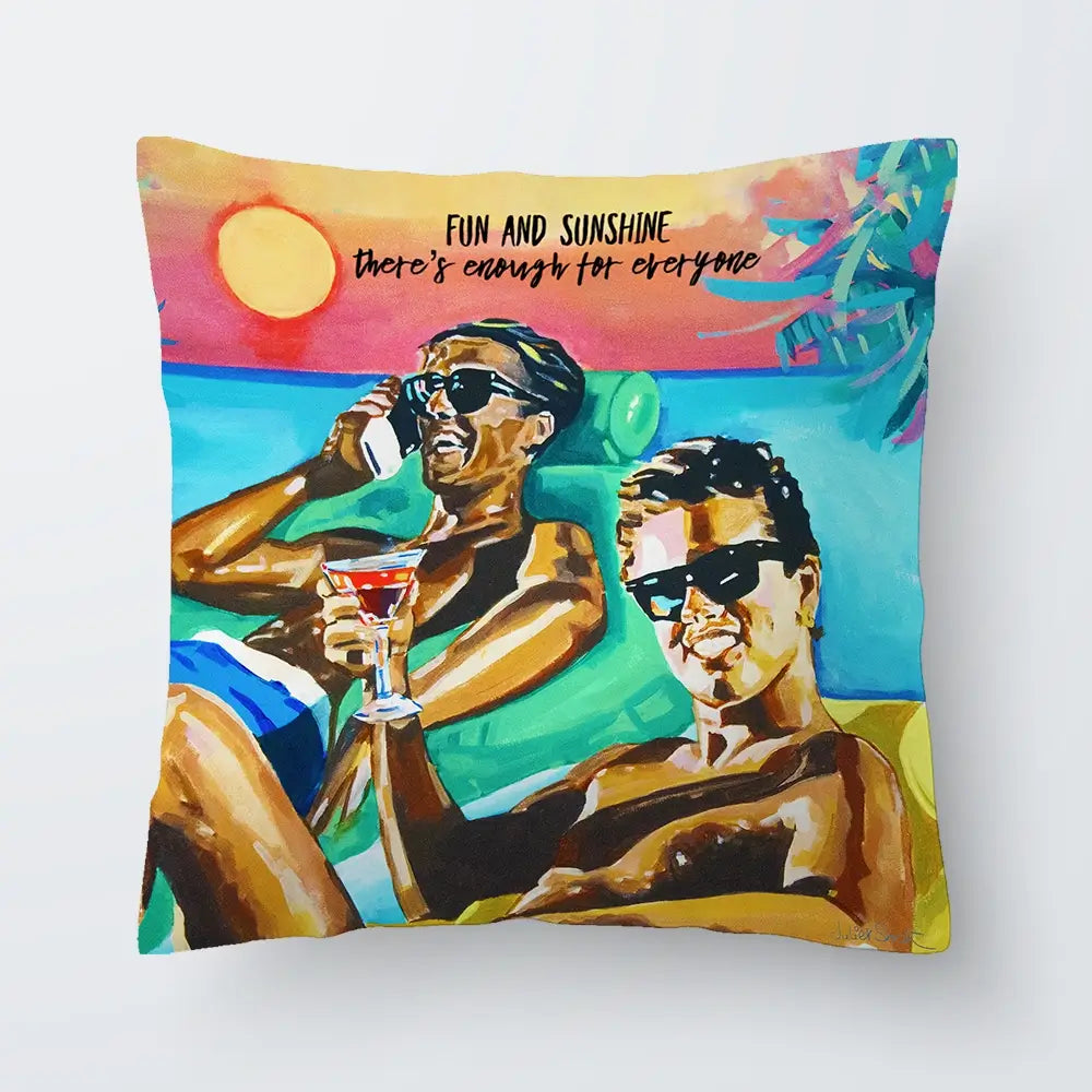 Fun And Sunshine Cushion Fun And Sunshine Cushion wall art product Juliet Stockton