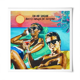 Fun And Sunshine Square Art Print Fun And Sunshine Square Art Print wall art product Juliet Stockton