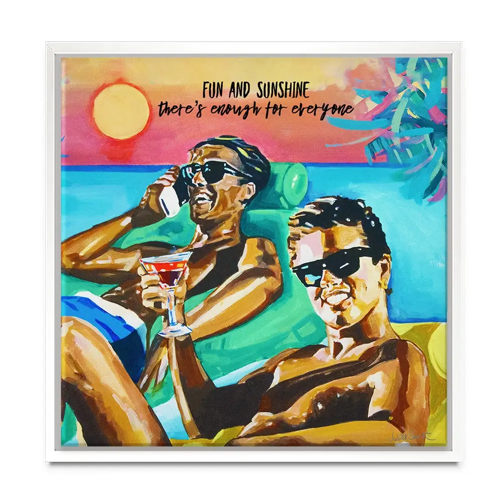 Fun And Sunshine Square Canvas Print Fun And Sunshine Square Canvas Print wall art product Juliet Stockton