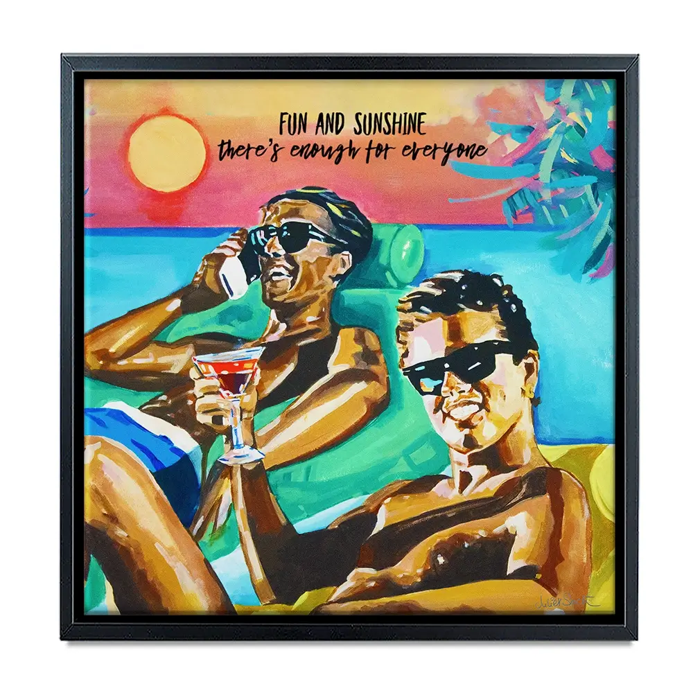 Fun And Sunshine Square Canvas Print Fun And Sunshine Square Canvas Print wall art product Juliet Stockton