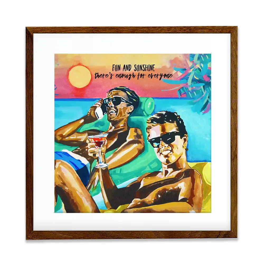 Fun And Sunshine Square Framed Art Print Fun And Sunshine Square Framed Art Print wall art product Juliet Stockton